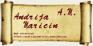 Andrija Maričin vizit kartica
